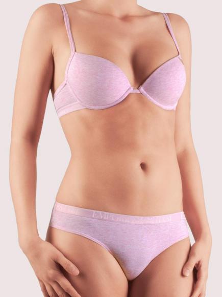 Emporio Armani Stretch Cotton Bh Push Up Roze emporio armani kopen in de aanbieding