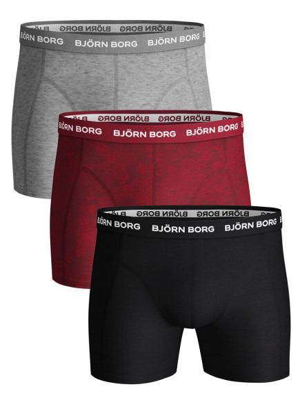 Björn Borg Ess. Cotton Shorts 3p Rood Björn Borg Ess. Cotton Shorts 3p Rood