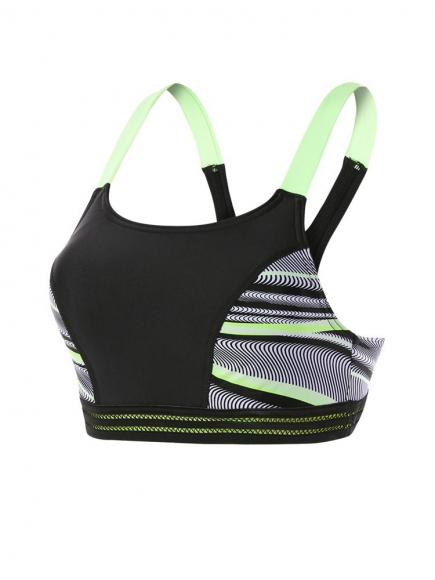Speedo Reflect Wave Crop Top Zwart Speedo Reflect Wave Crop Top Zwart