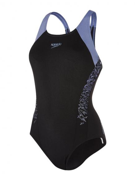 Speedo End Boom Splice Racerback Zwartgrijs speedo kopen in de aanbieding