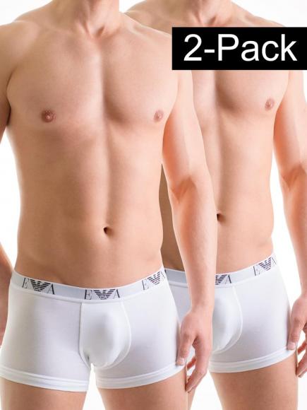 Emporio Armani Stretch Cotton Trunk 2 Pack Wit emporio armani kopen in de aanbieding