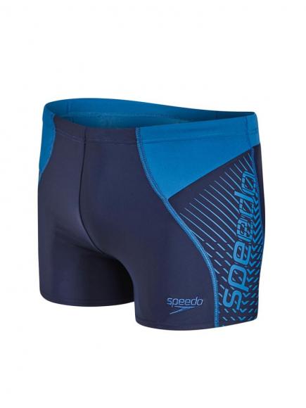 Speedo E10 Logo Panel Aquashort Blauw speedo kopen in de aanbieding
