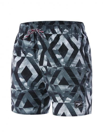Speedo Leisure 16" Watershort Zwart/Grijs Speedo Leisure 16" Watershort Zwart/Grijs